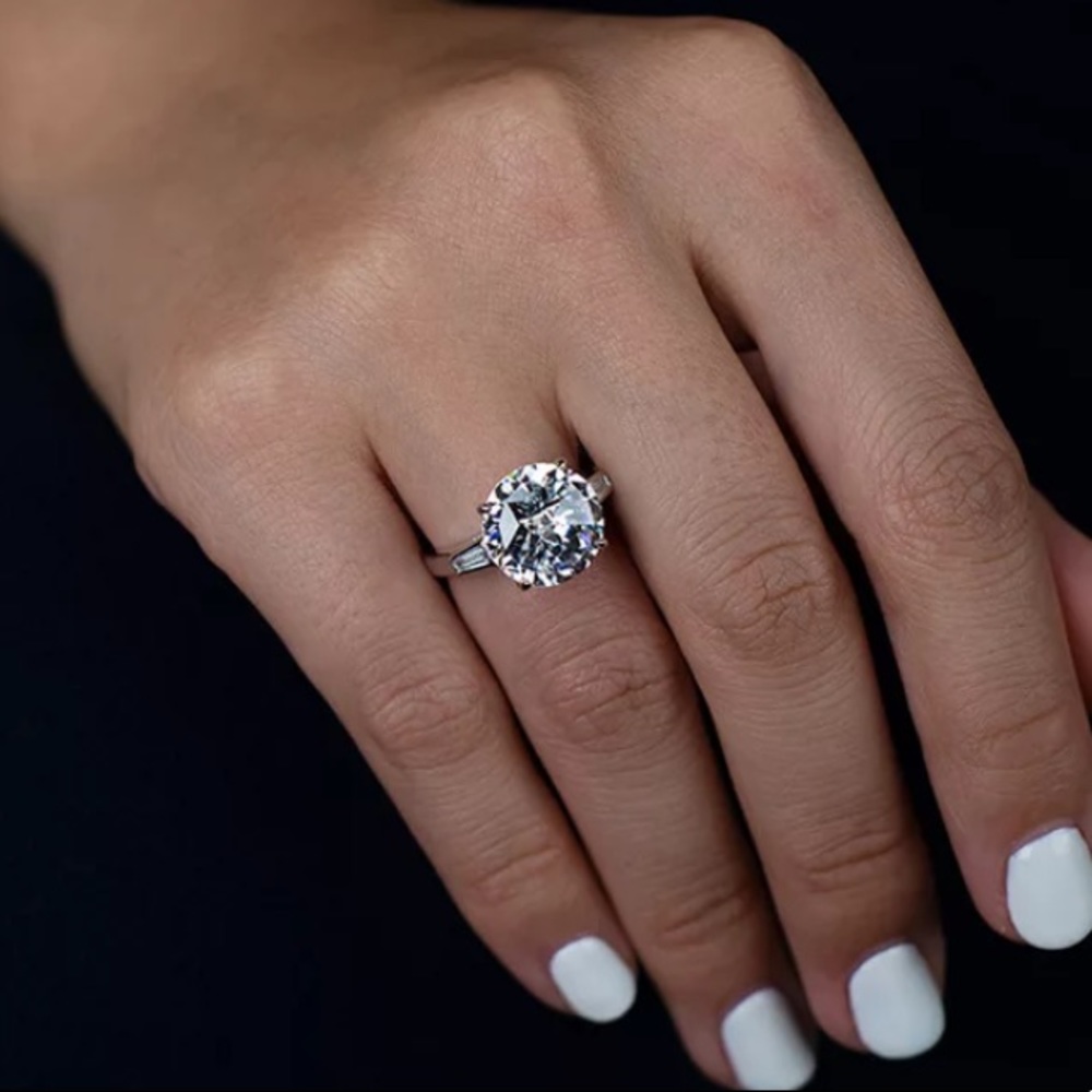 10ct moissanite silver ring